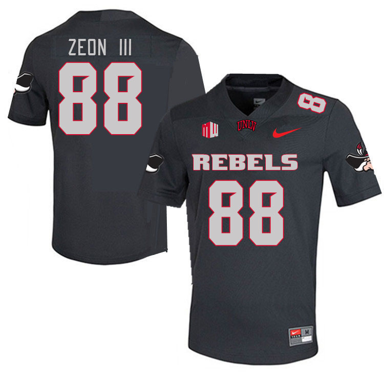 Men #88 Shelton Zeon III UNLV Rebels 2023 College Football Jerseys Stitched-Charcoal - Click Image to Close